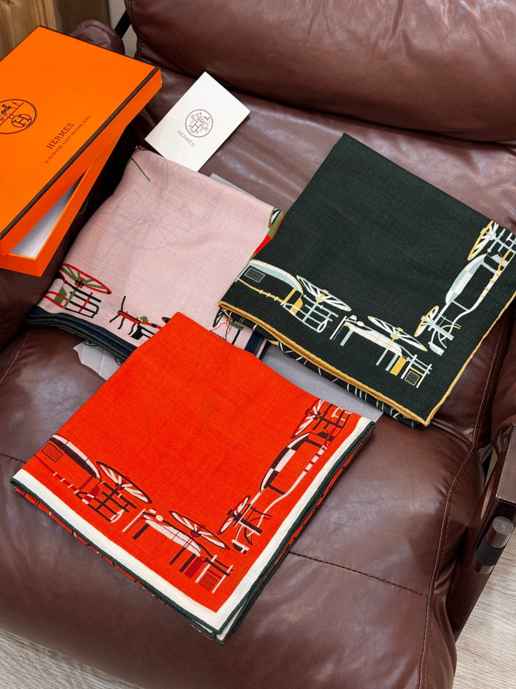 HERMES 25S SCARF 140 IN CASHMERE SILK 727320