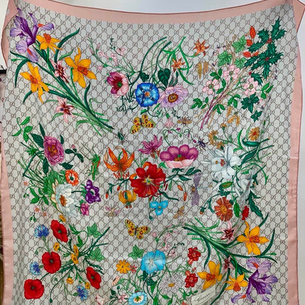 GUCCI 26S SCARF 140 IN CASHMERE AND SILK 250153