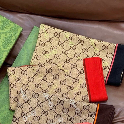 GUCCI 26S SCARF 135 IN CASHMERE AND SILK 315167