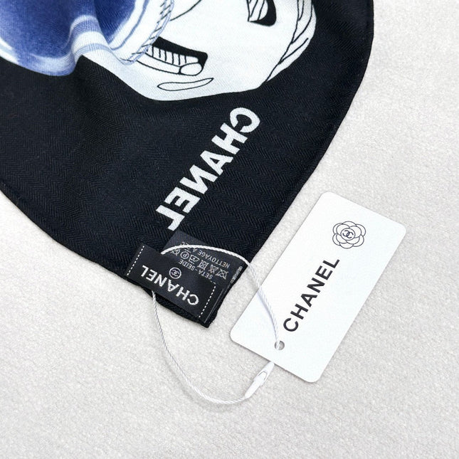 CHANEL 25S SCARF 140 IN CASHMERE SILK 642079