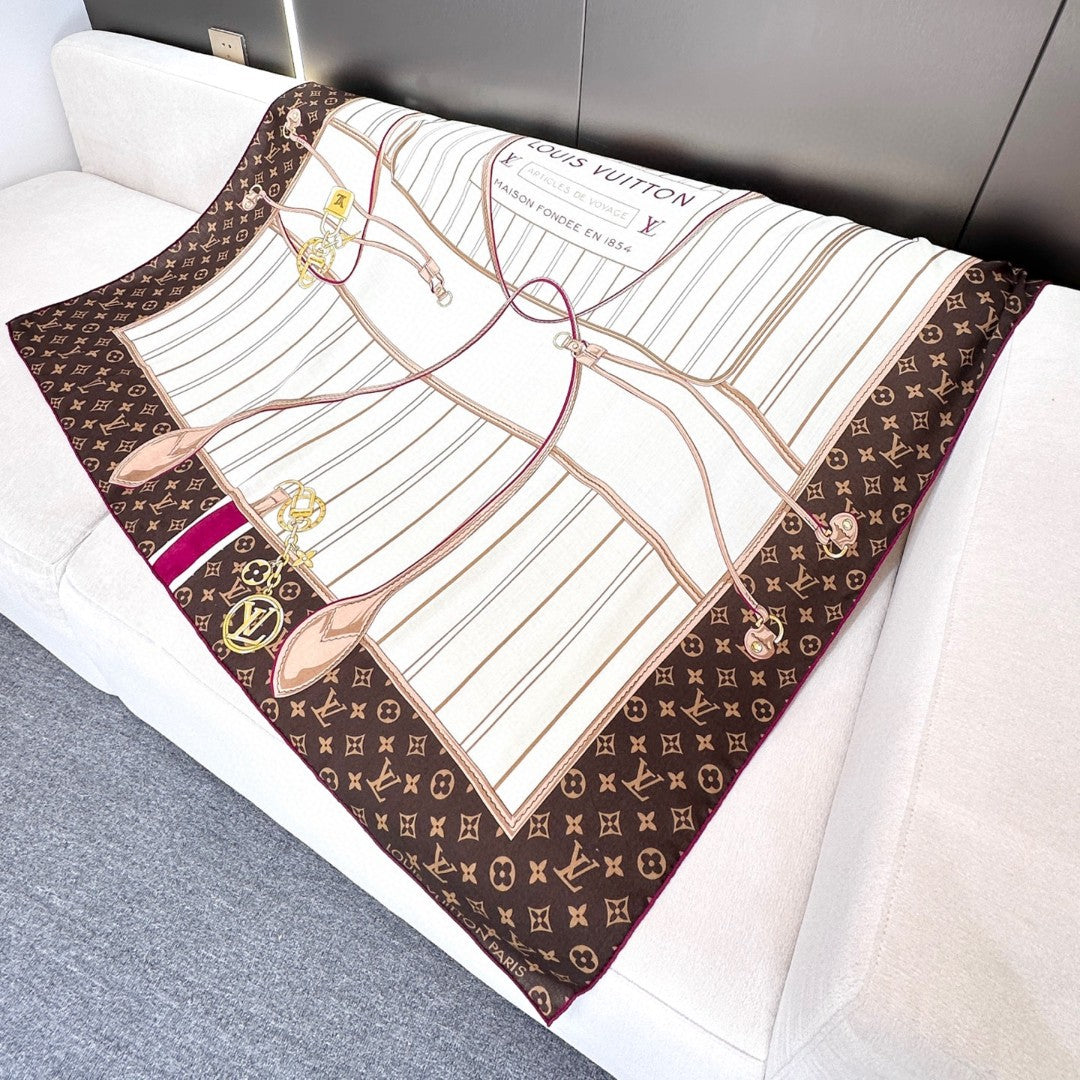 LV SCARF 140 CM IN SILK 721536