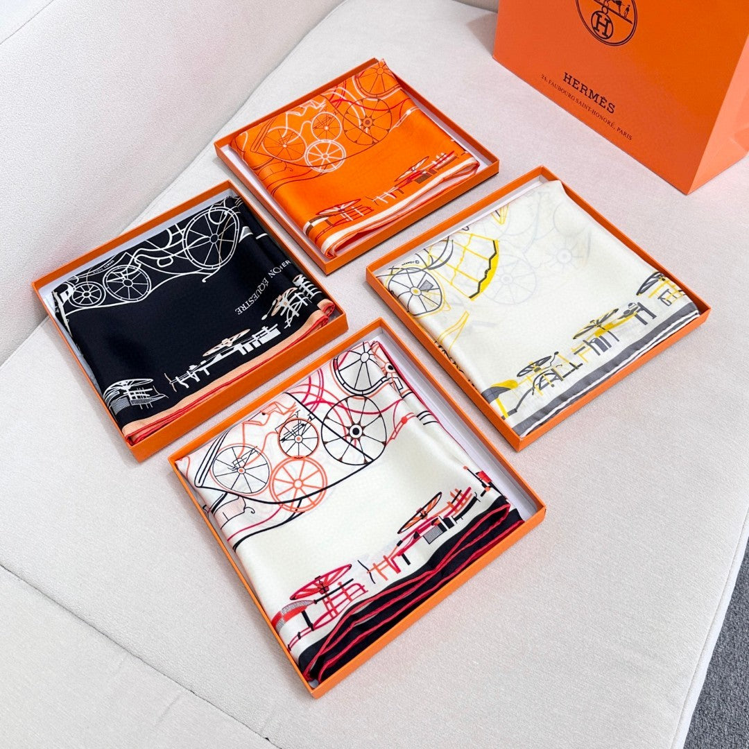 HERMES 25S SCARF 90 IN SILK 737178