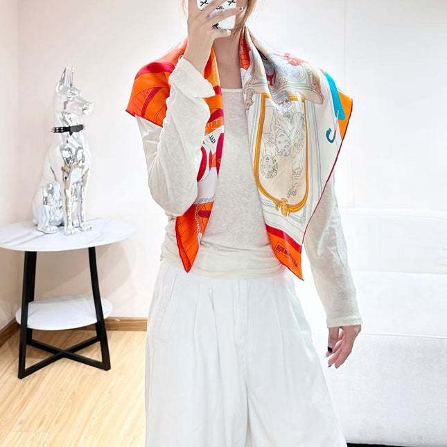 HERMES 26S SCARF 90 IN SILK 304329