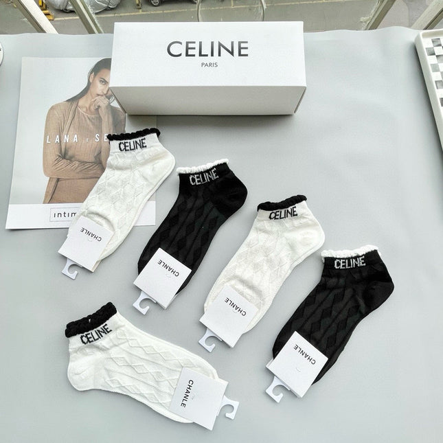 CELINE 26S ANKLE SOCKS 537941 (1 BOX)