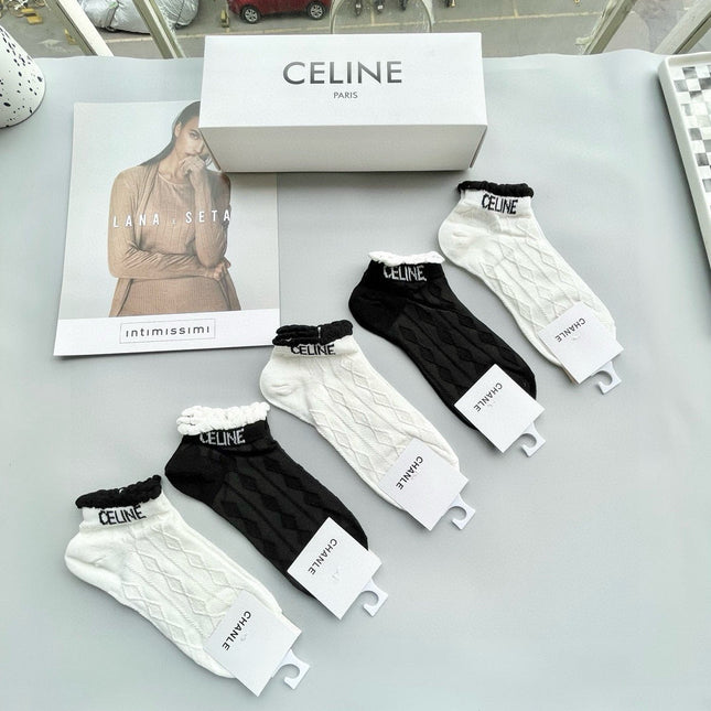 CELINE 26S ANKLE SOCKS 537941 (1 BOX)