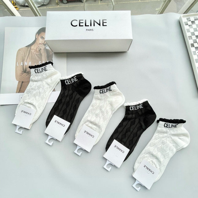 CELINE 26S ANKLE SOCKS 537941 (1 BOX)