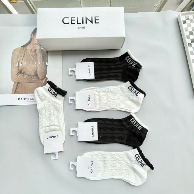 CELINE 26S ANKLE SOCKS 537941 (1 BOX)