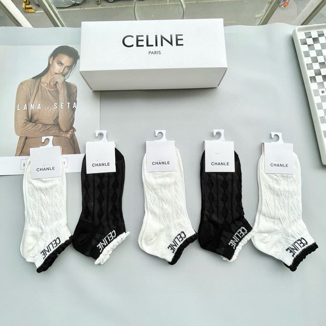 CELINE 26S ANKLE SOCKS 537941 (1 BOX)