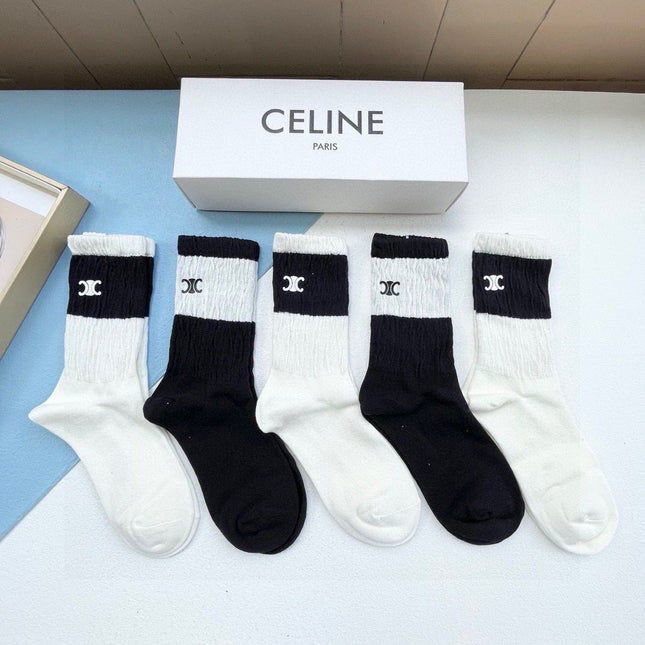 CELINE 26S CREW SOCKS 567905 (1 BOX)