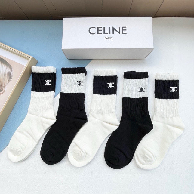 CELINE 26S CREW SOCKS 567905 (1 BOX)