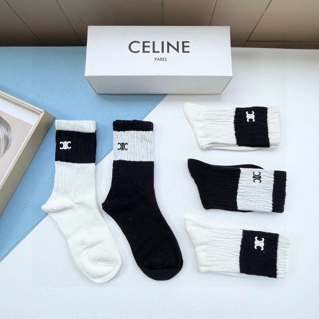 CELINE 26S CREW SOCKS 567905 (1 BOX)