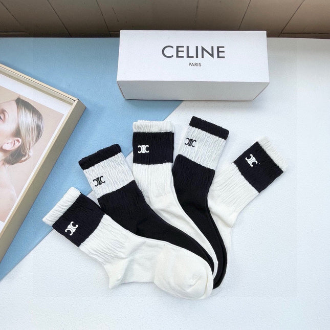 CELINE 26S CREW SOCKS 567905 (1 BOX)