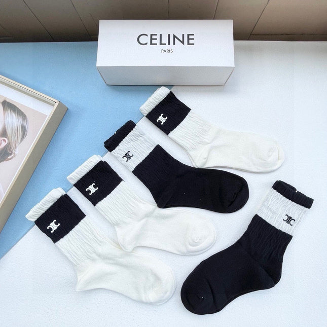 CELINE 26S CREW SOCKS 567905 (1 BOX)