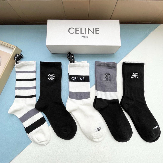 CELINE 26S CREW SOCKS 900979 (1 BOX)