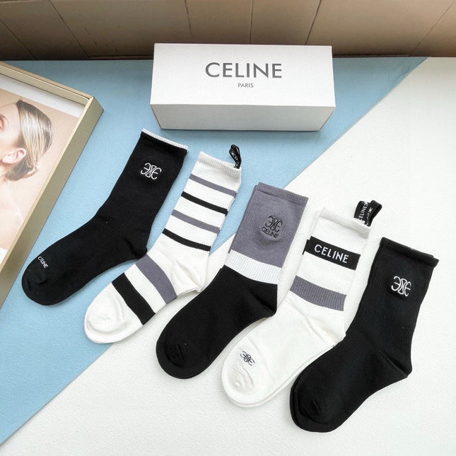 CELINE 26S CREW SOCKS 900979 (1 BOX)