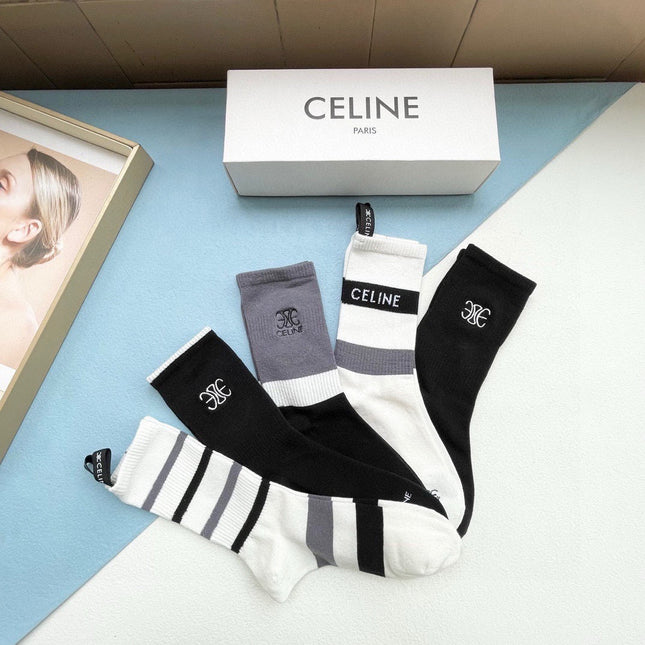 CELINE 26S CREW SOCKS 900979 (1 BOX)
