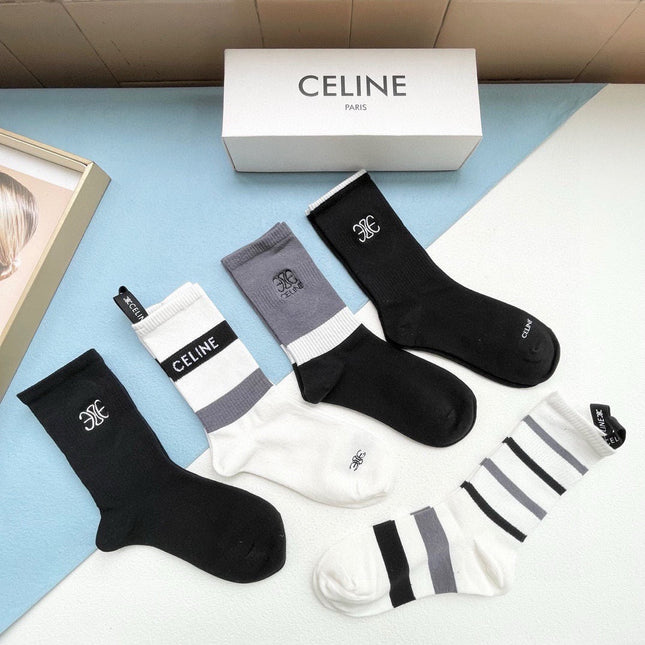 CELINE 26S CREW SOCKS 900979 (1 BOX)