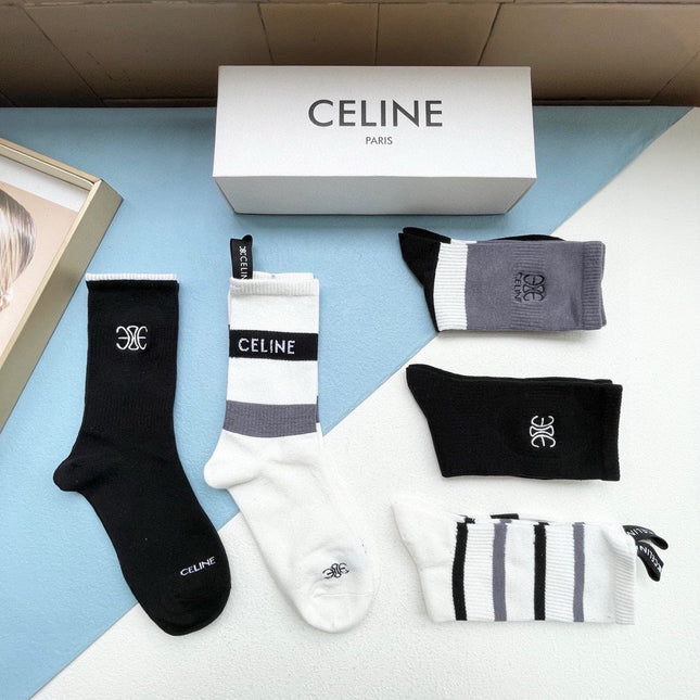 CELINE 26S CREW SOCKS 900979 (1 BOX)