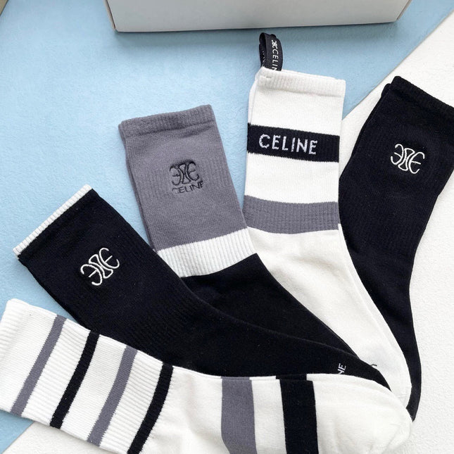 CELINE 26S CREW SOCKS 900979 (1 BOX)
