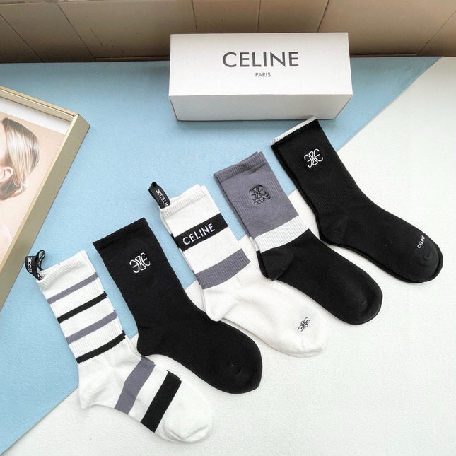 CELINE 26S CREW SOCKS 900979 (1 BOX)