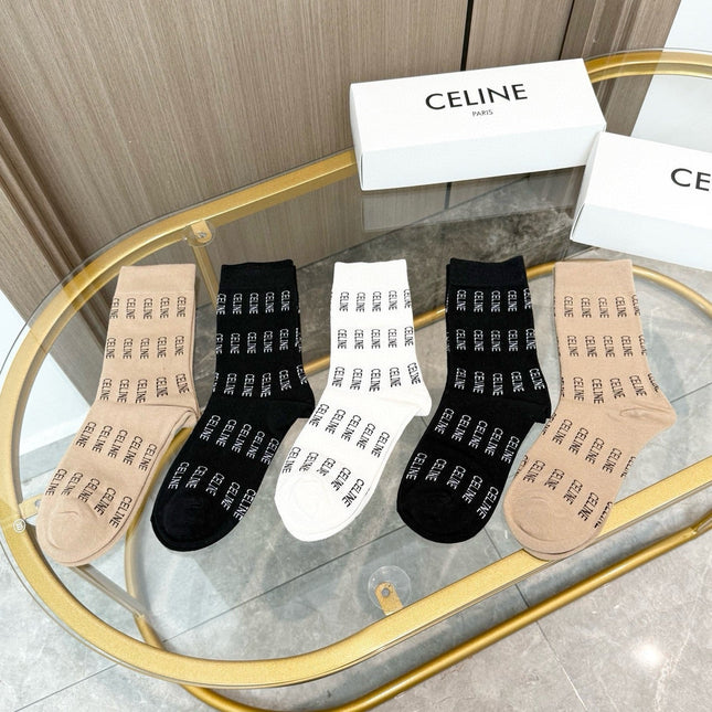 CELINE 26S CREW SOCKS 121788 (1 BOX)