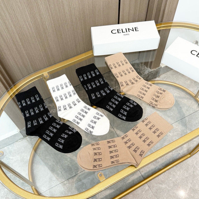 CELINE 26S CREW SOCKS 121788 (1 BOX)