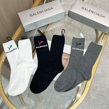 BALENCIAGA 26S CREW SOCKS 140184 (1 BOX)