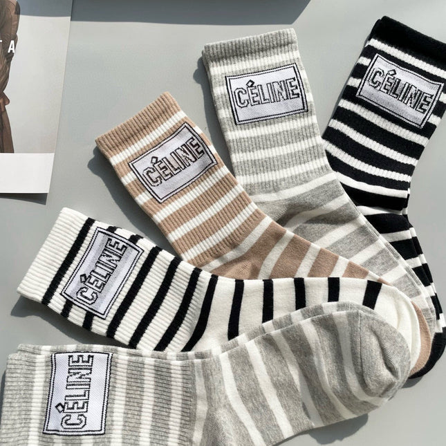 CELINE 26S CREW SOCKS 146445 (1 BOX)