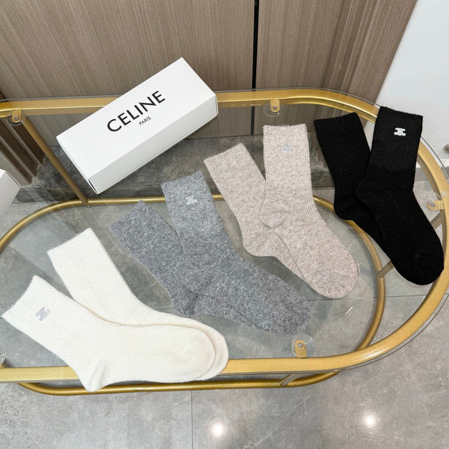 CELINE 26S CREW SOCKS 255128 (1 BOX)