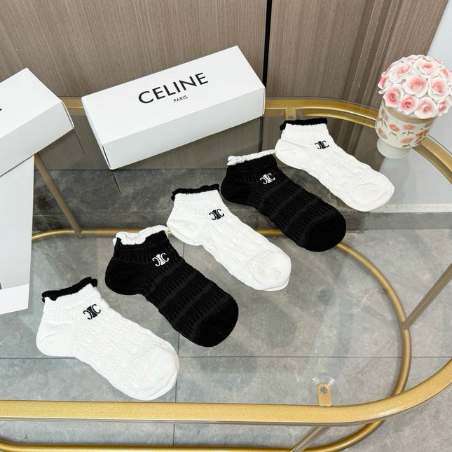 CELINE 26S ANKLE SOCKS 331081 (1 BOX)