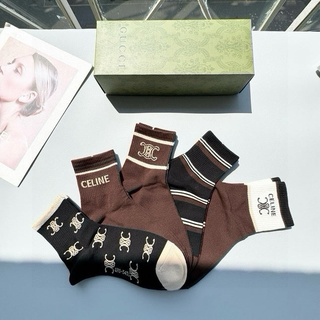 CELINE 26S ANKLE SOCKS 342054 (1 BOX)