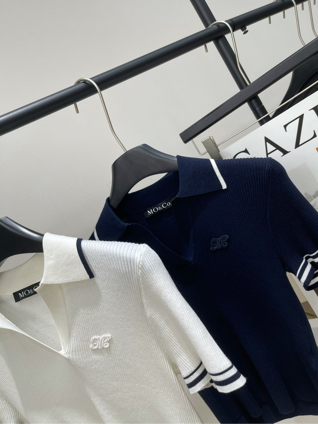 MO&CO. SUMMER KNIT POLO SHIRT IN NEW TENNIS-INSPIRED STYLE 267889