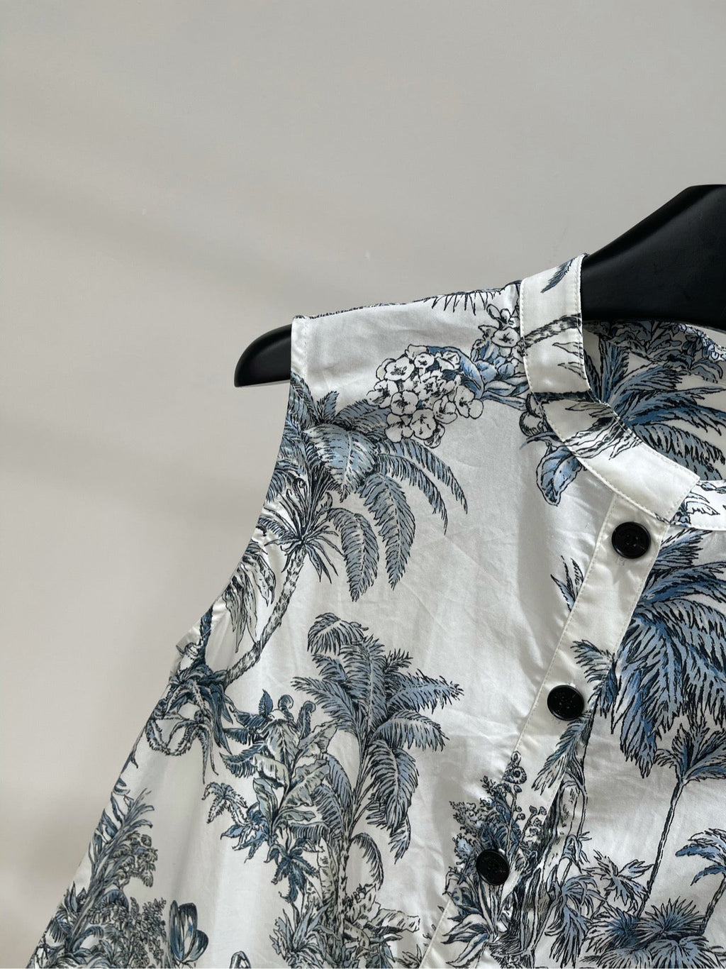 DIOR SLEEVELESS BLAZER DRESS WITH PALM TREE PRINT 267896