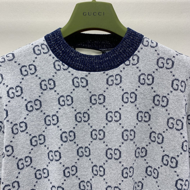 GUCCI SHORT-SLEEVE KNIT TOP 257394