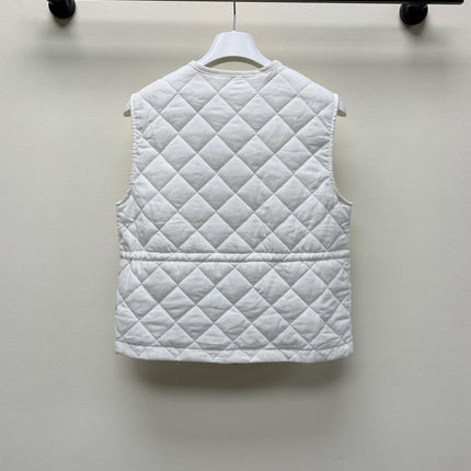 MONCLER 25S DOWN VEST IN WHITE 081