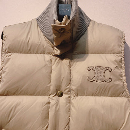 CELINE 25S UFFER VEST WITH KNIT COLLAR 0044