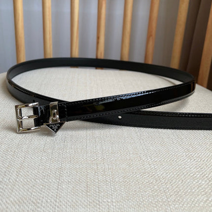 PRADA 25S BELT 15 MM IN BLACK CALFSKIN 571366