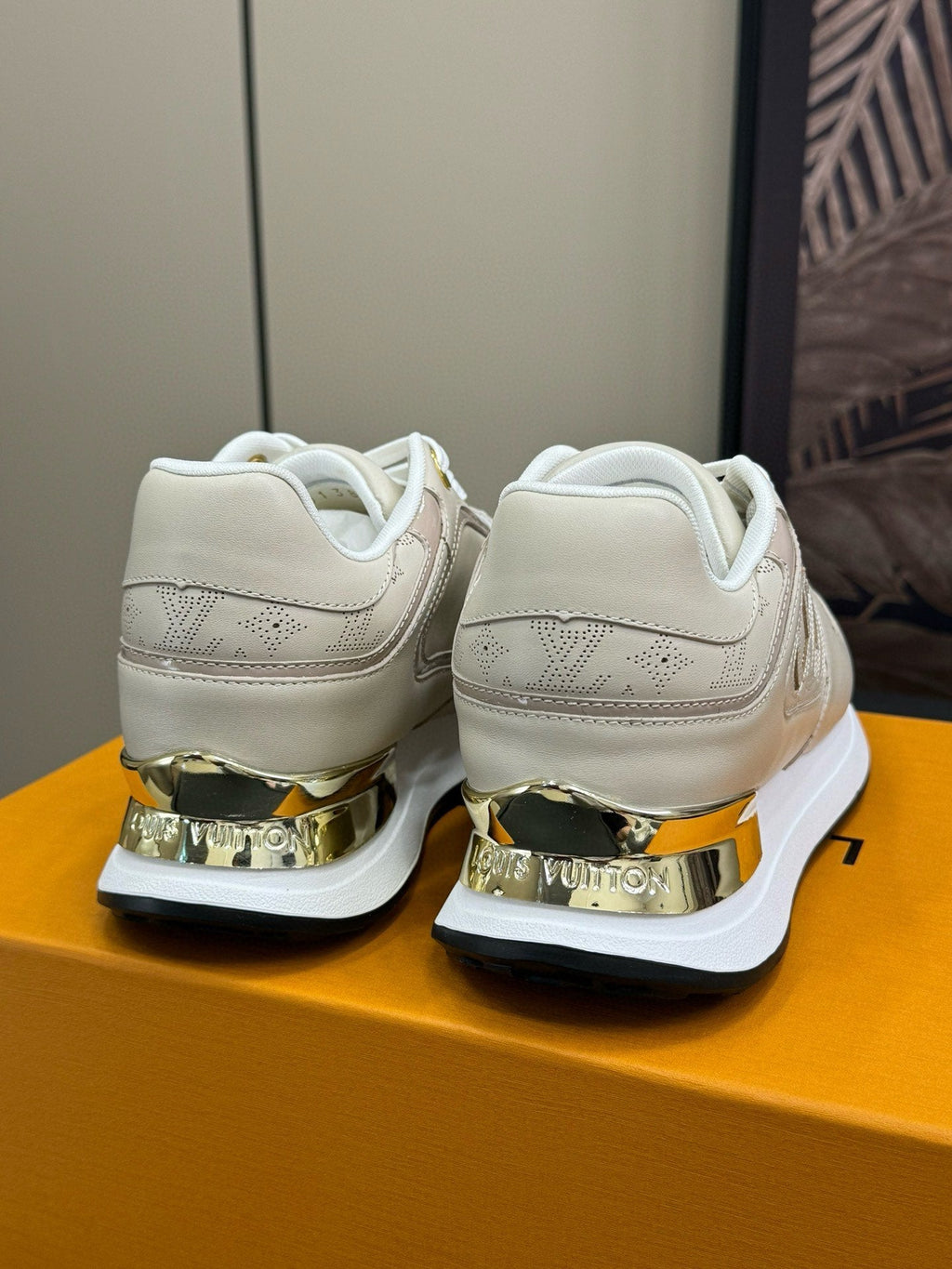 LV NEO RUN AWAY SNEAKER IN KHAKI TAN CALFSKIN