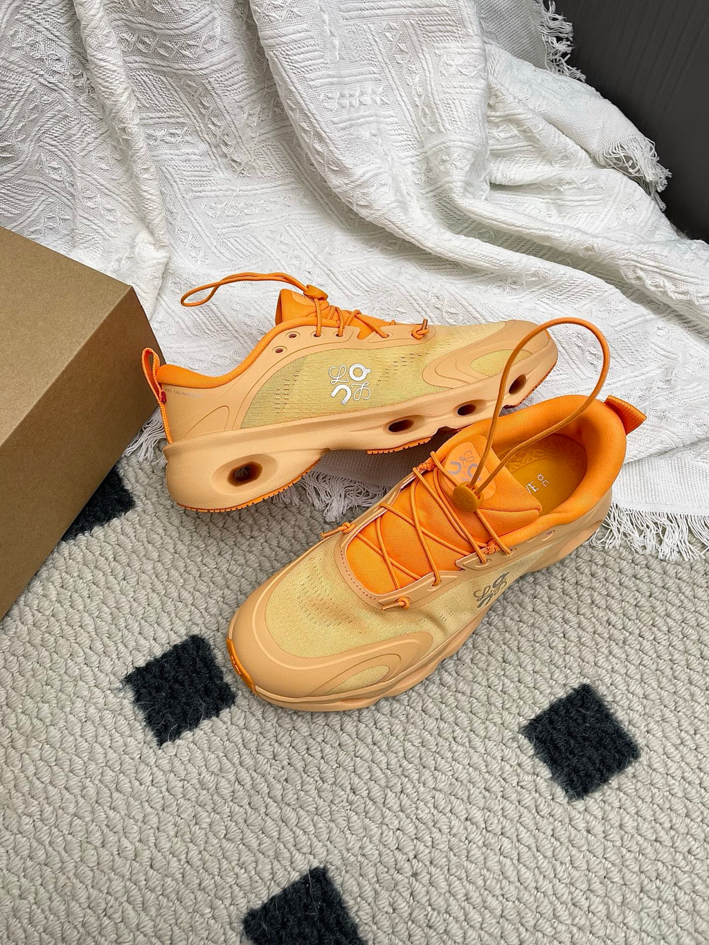 LOEWE 26S CLOUDSOLO SNEAKERS IN ORANGE RECYCLED POLYESTER