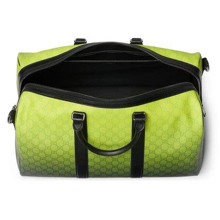 GUCCI 26S DUFFLE BAG 30 IN GREEN GRADIENT CANVAS