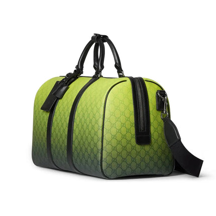 GUCCI 26S DUFFLE BAG 30 IN GREEN GRADIENT CANVAS