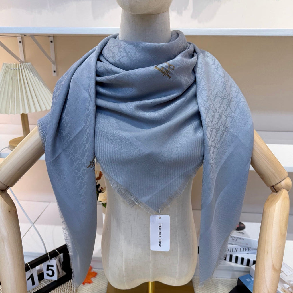 DIOR 26S SCARF 140CM IN SILK & CASHMERE 281268