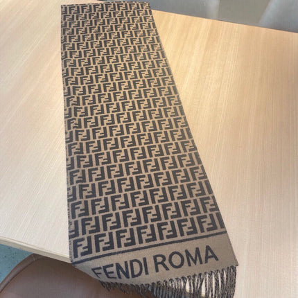 ROMA 190 FF SCRAF IN BROWN MIX BLACK WOOL AND CASHMERE