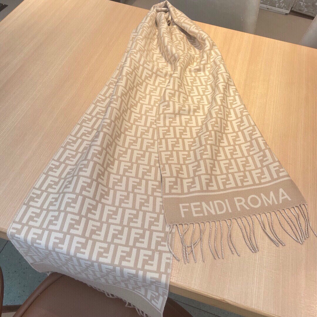 ROMA 190 FF SCRAF IN CAMEL BROWN MIX WHITE WOOL AND CASHMERE