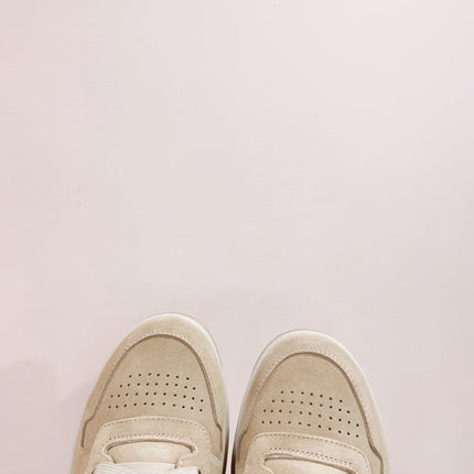 PRA DOWNTOWN PERFORATED SNEAKERS BEIGE SUEDE