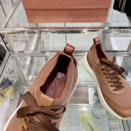 SNEAKER IN BURNT ORANGE CANVAS MIX SUEDE WITH LAMBSKIN