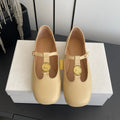 CHLOÉ 26S MARY JANE SHOES IN BEIGE CALFSKIN