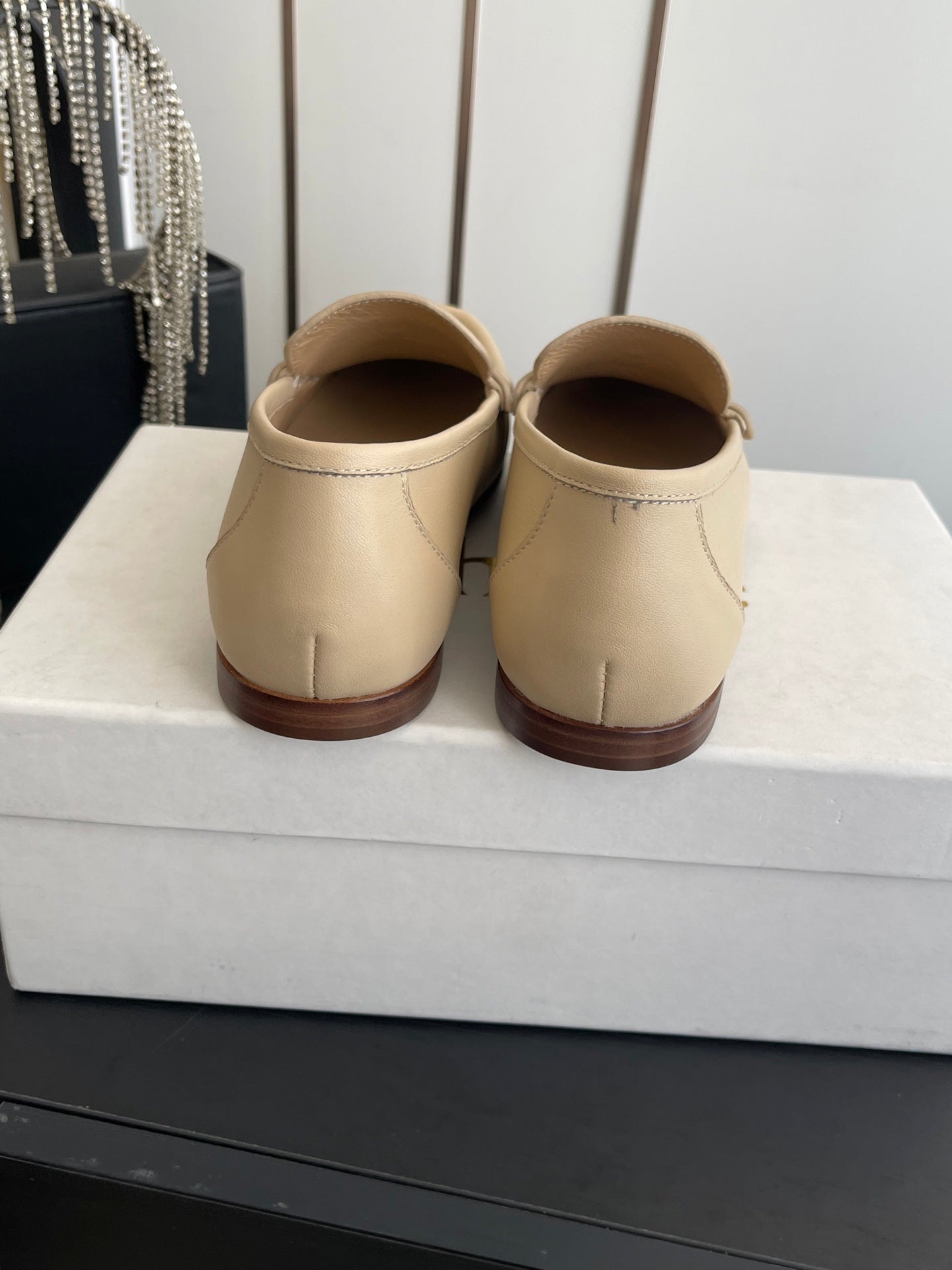 CHLOÉ 26S LOAFERS IN BEIGE CALFSKIN
