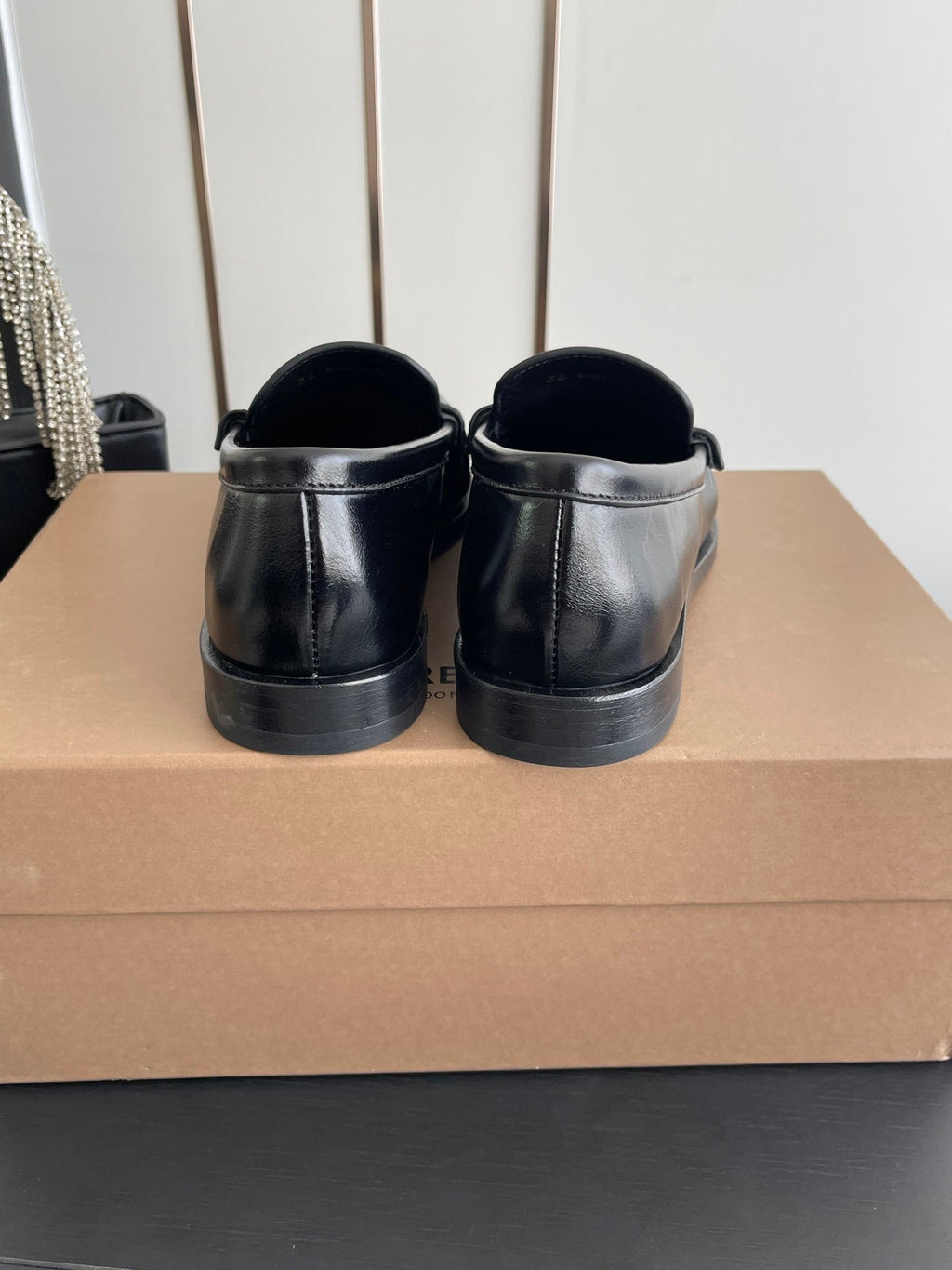 BURBERRY 26S LOAFERS IN BLACK CALFSKIN