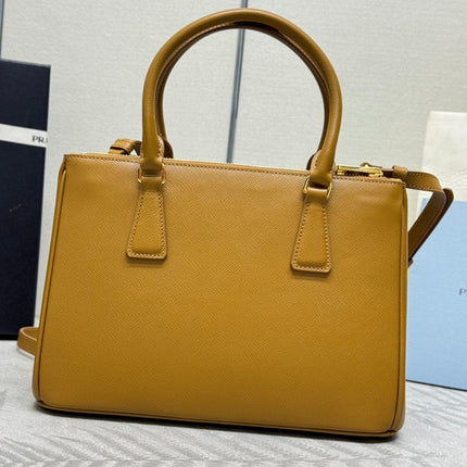 PRADA 26S HANDBAG 28 IN BROWN SAFFIANO